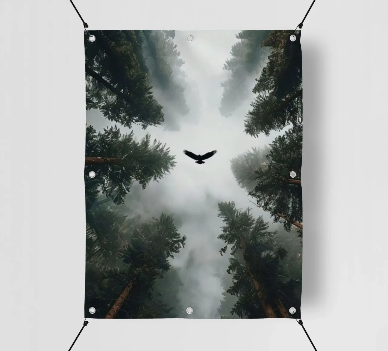 bird on the forest telo in pvc da scoten