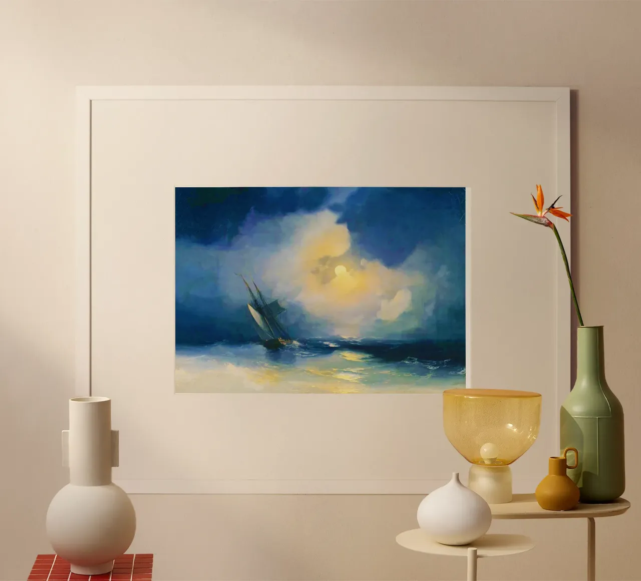 Tempesta in mare in una notte di luna - Ivan Aivazovsky carta hahnemühle da Bisous Art