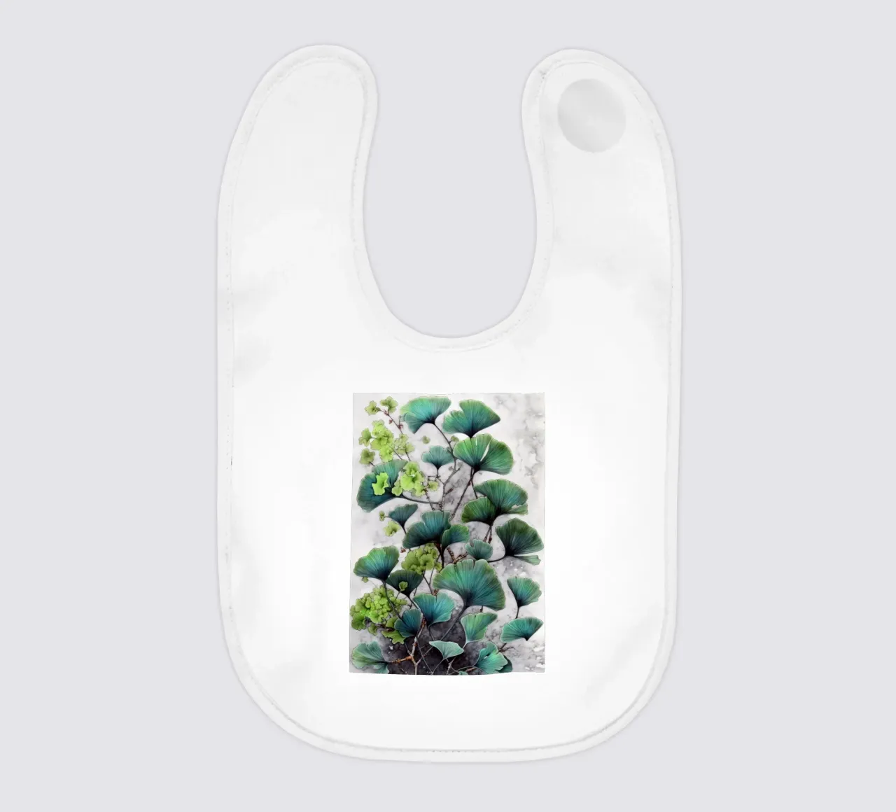 Ginkgo biloba green nature art bavaglino da Justyna Jaszke JBJart