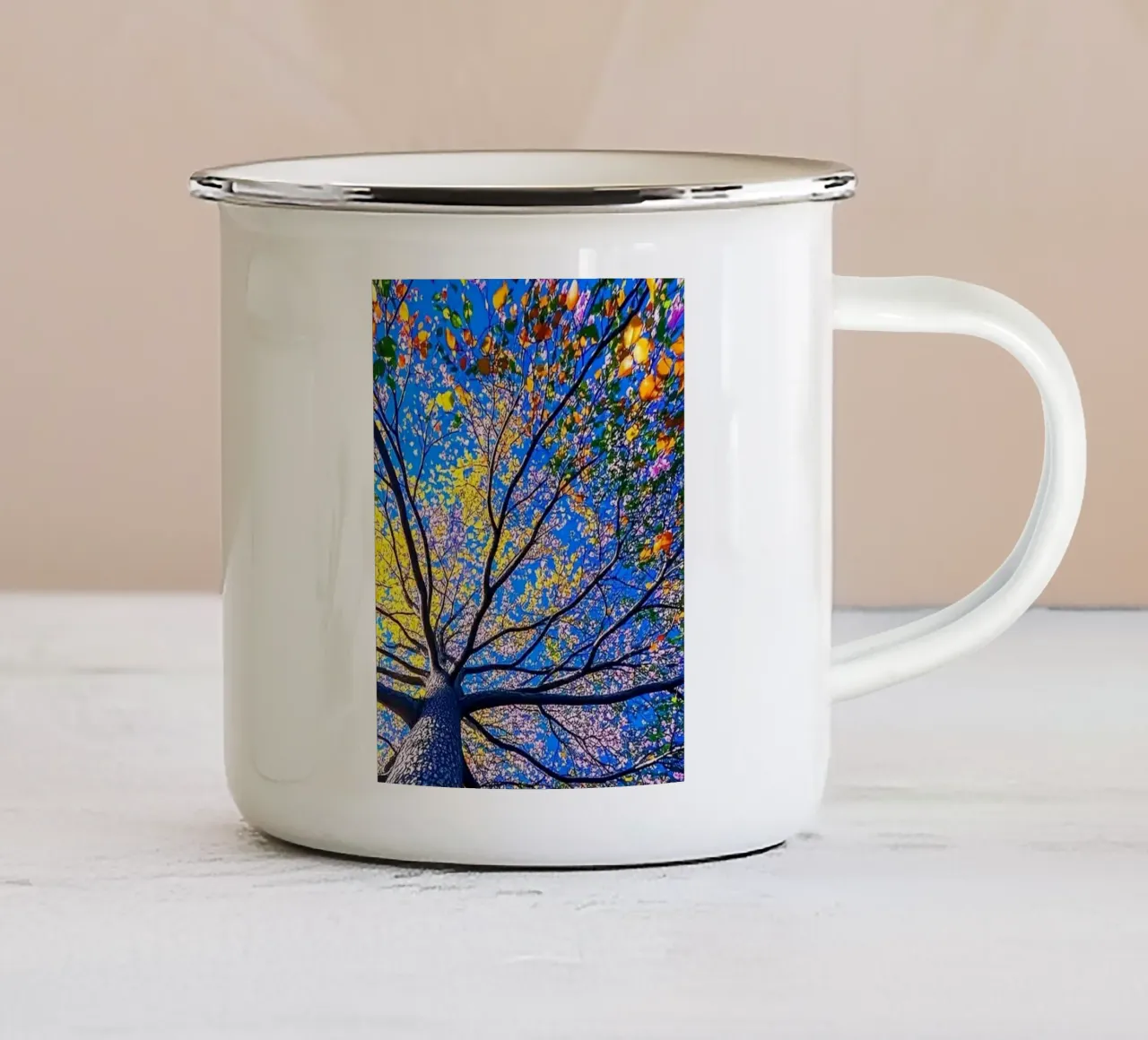 giant colorful canopy tazza in smalto da scoten