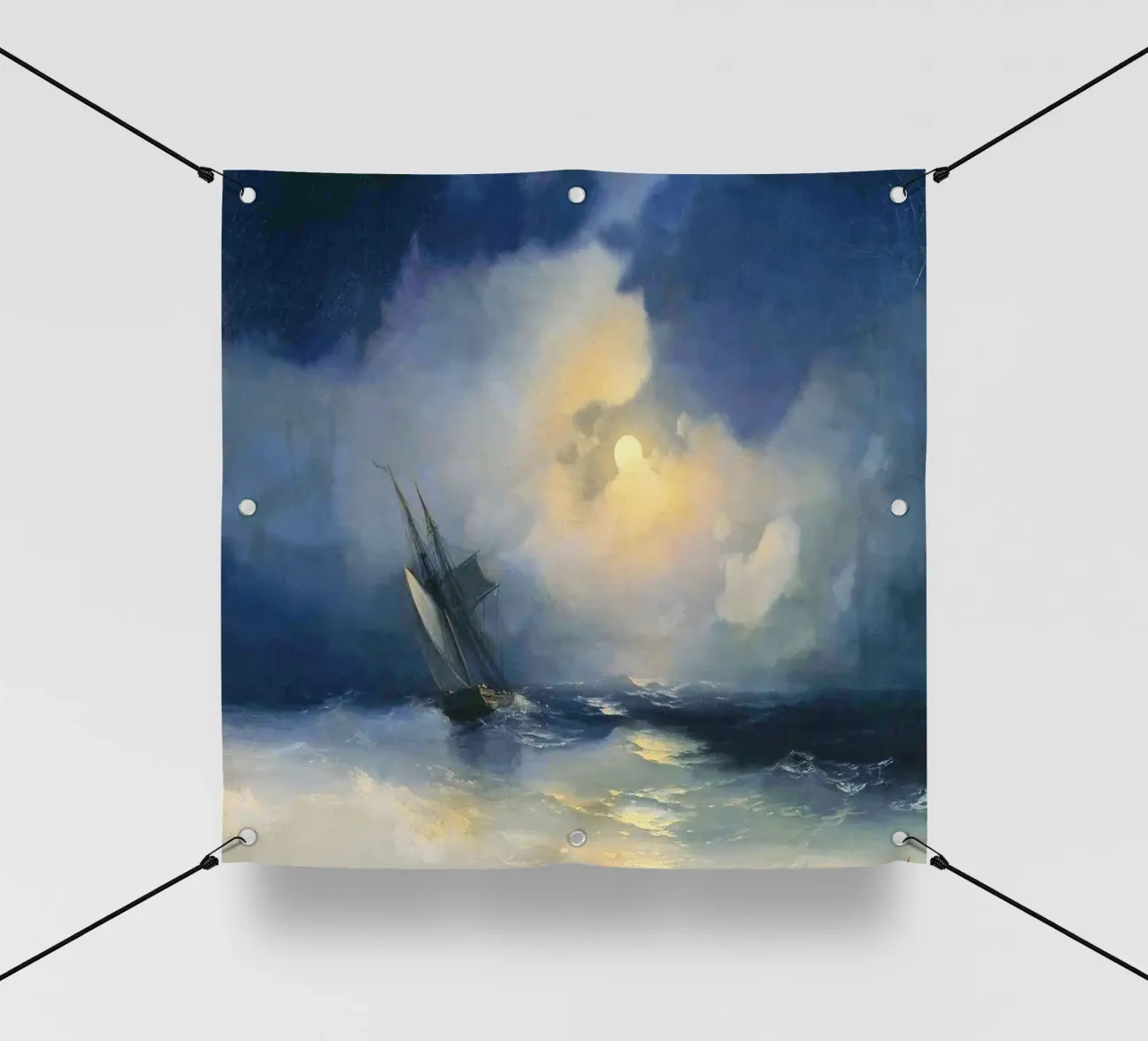 Tempesta in mare in una notte di luna - Ivan Aivazovsky telo in pvc da Art Shape