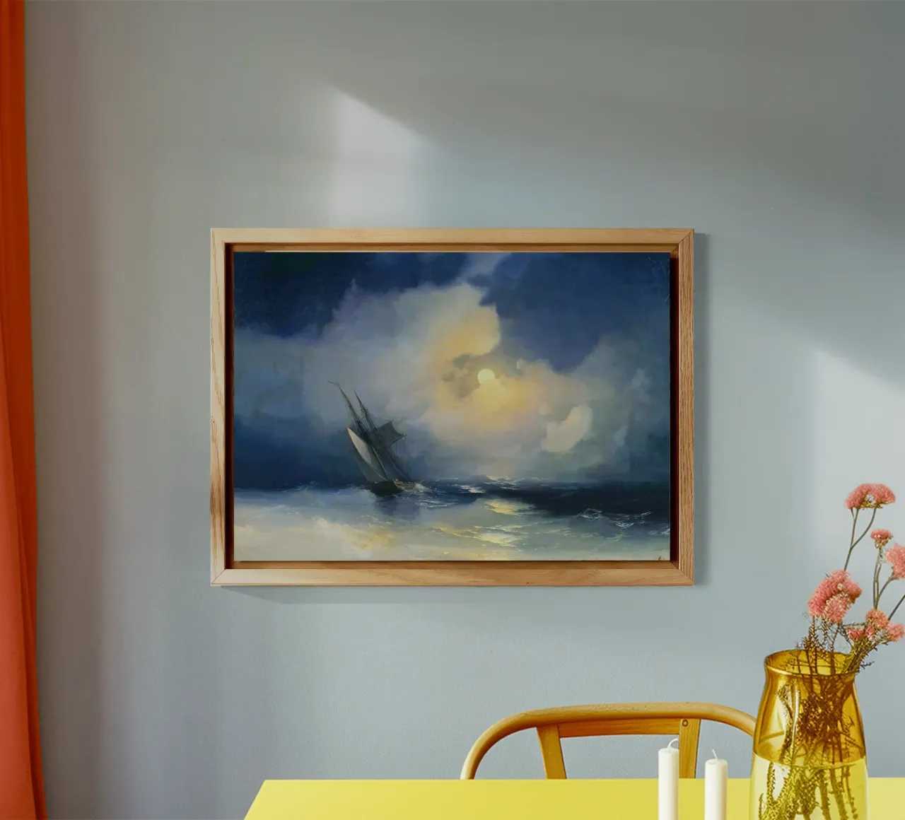 Tempesta in mare in una notte di luna - Ivan Aivazovsky alluminio dibond da Art Shape