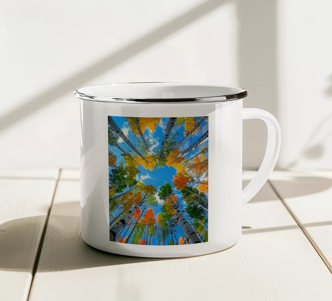 tall tree color leaf tazza in smalto da scoten