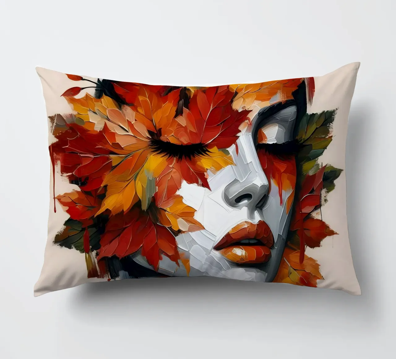 SEASON OF TRANSITION PORTRAIT decorative cushion by ARTOMATIC