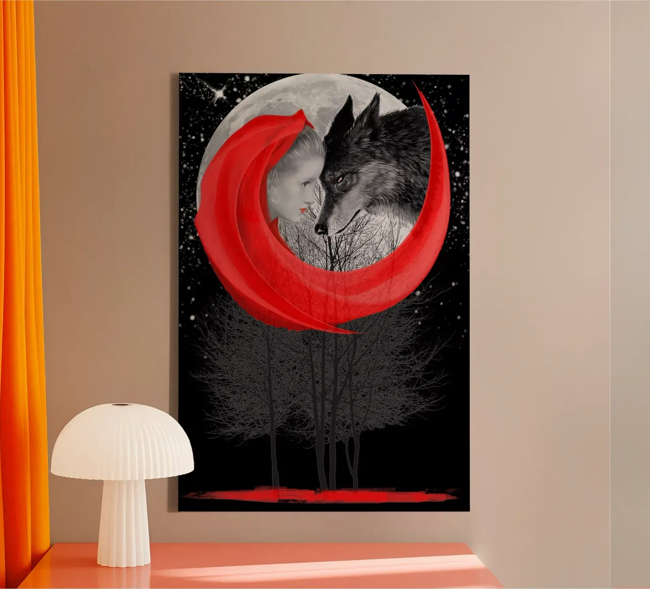 L'amore non capisce le favole tela con Cornice a cassetta da Eva Nev