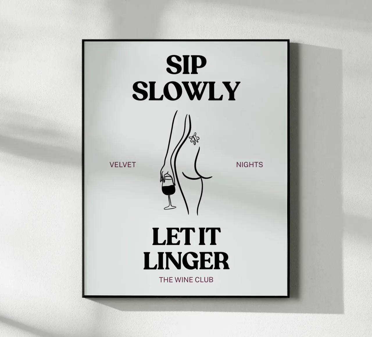 LET IT LINGER plexiglass da THE WINE CLUB