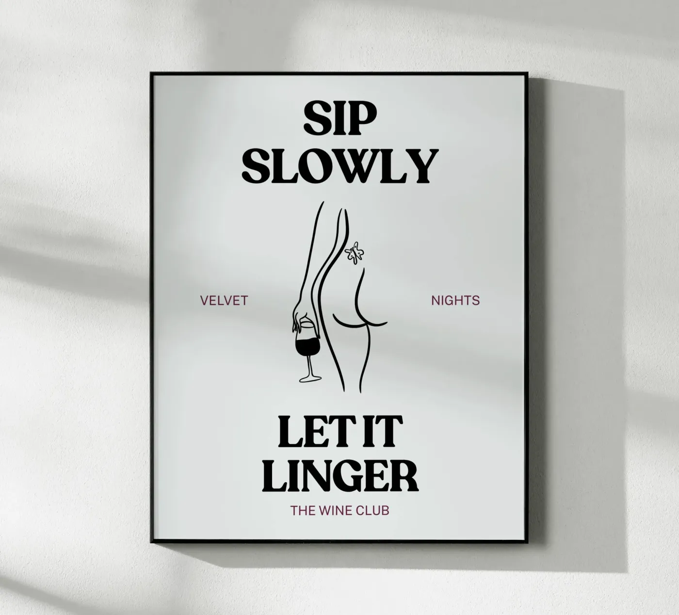 LET IT LINGER plexiglass da THE WINE CLUB