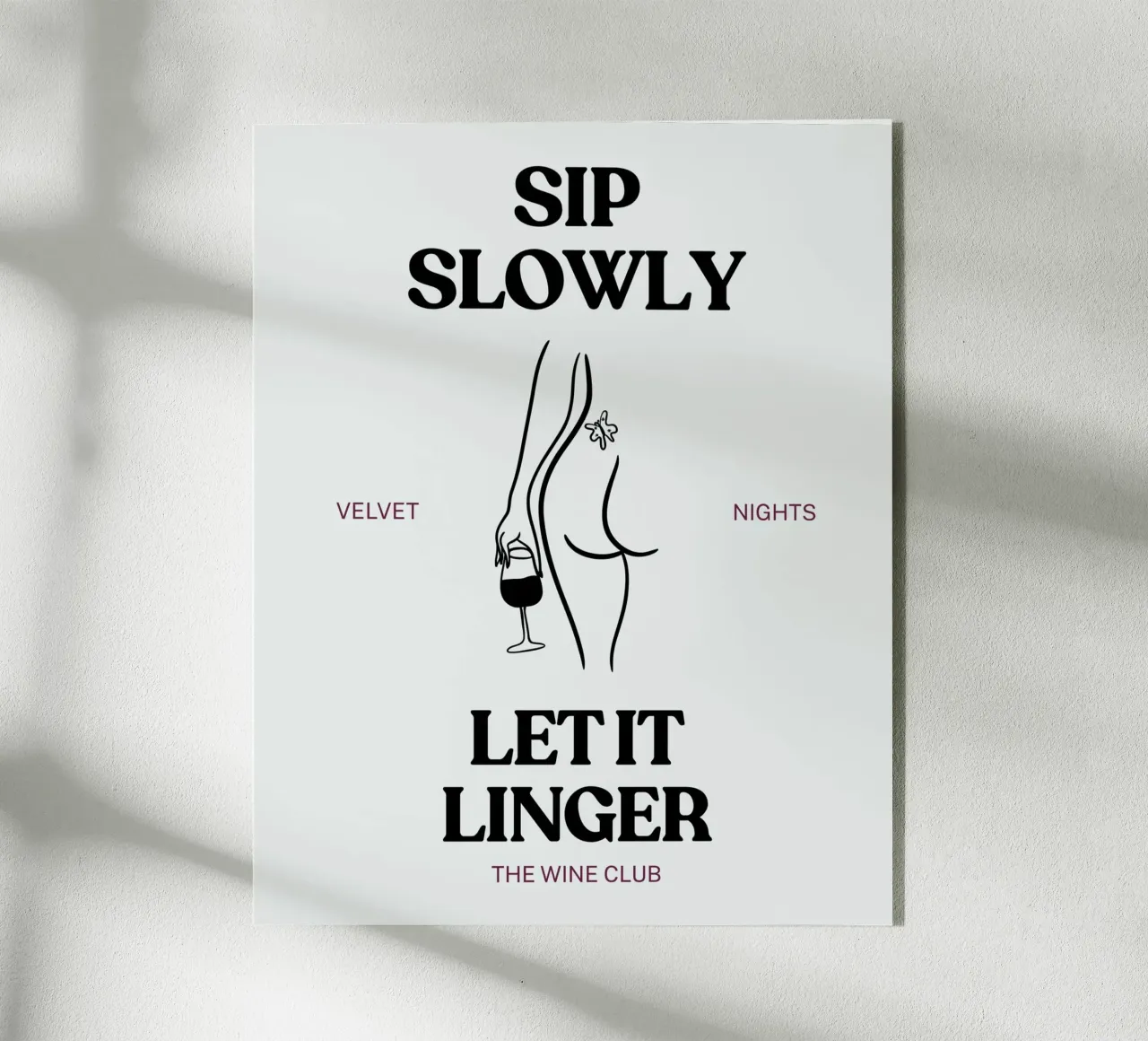 LET IT LINGER plexiglass da THE WINE CLUB