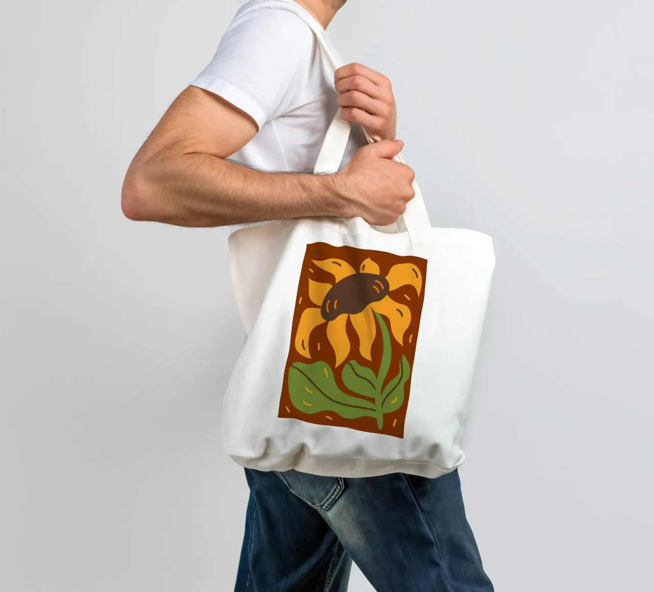 sunflower brown borsa in juta da edsonramosart