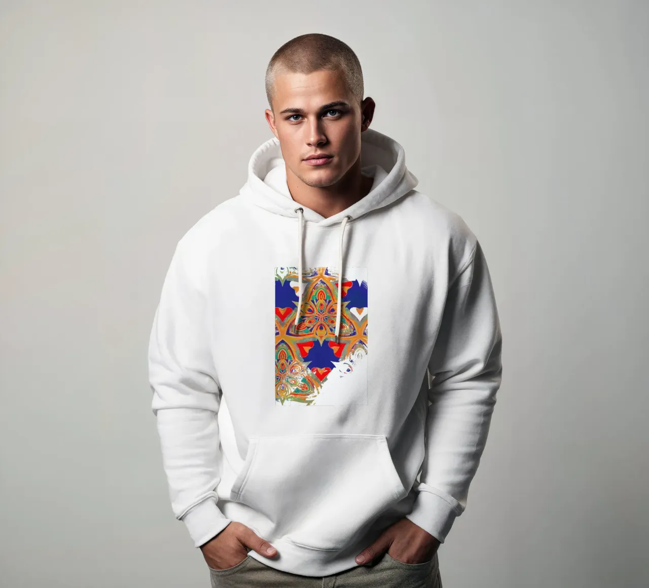 Abstract Sketch 3 felpa con cappuccio da In Full Color