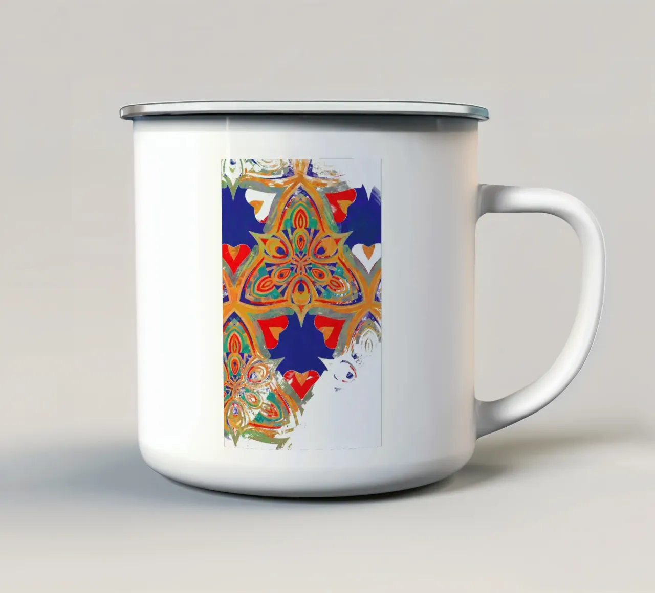 Abstract Sketch 3 Emaille Tasse von In Full Color