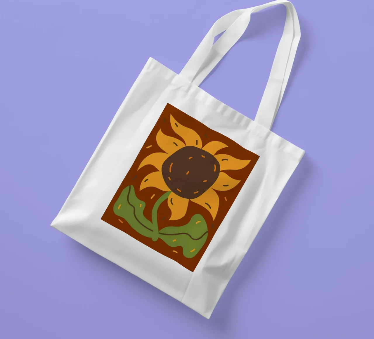 simple sunflower borsa in juta da edsonramosart