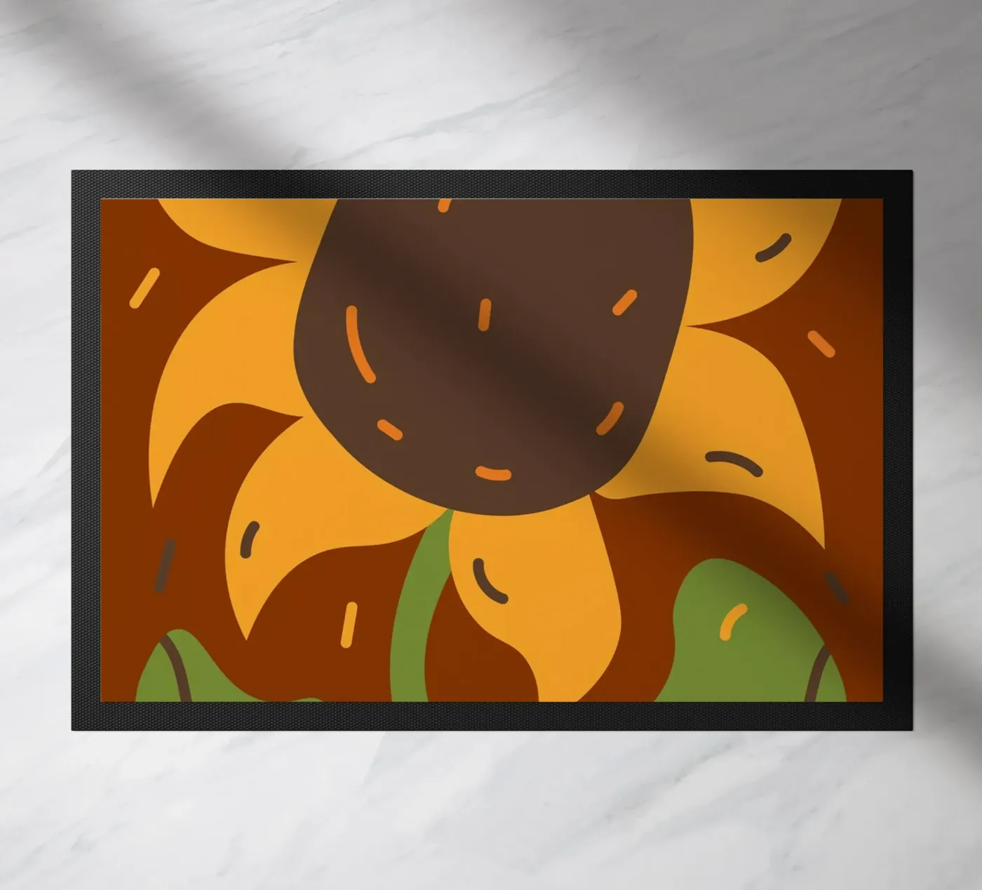 simple sunflower doormat by edsonramosart