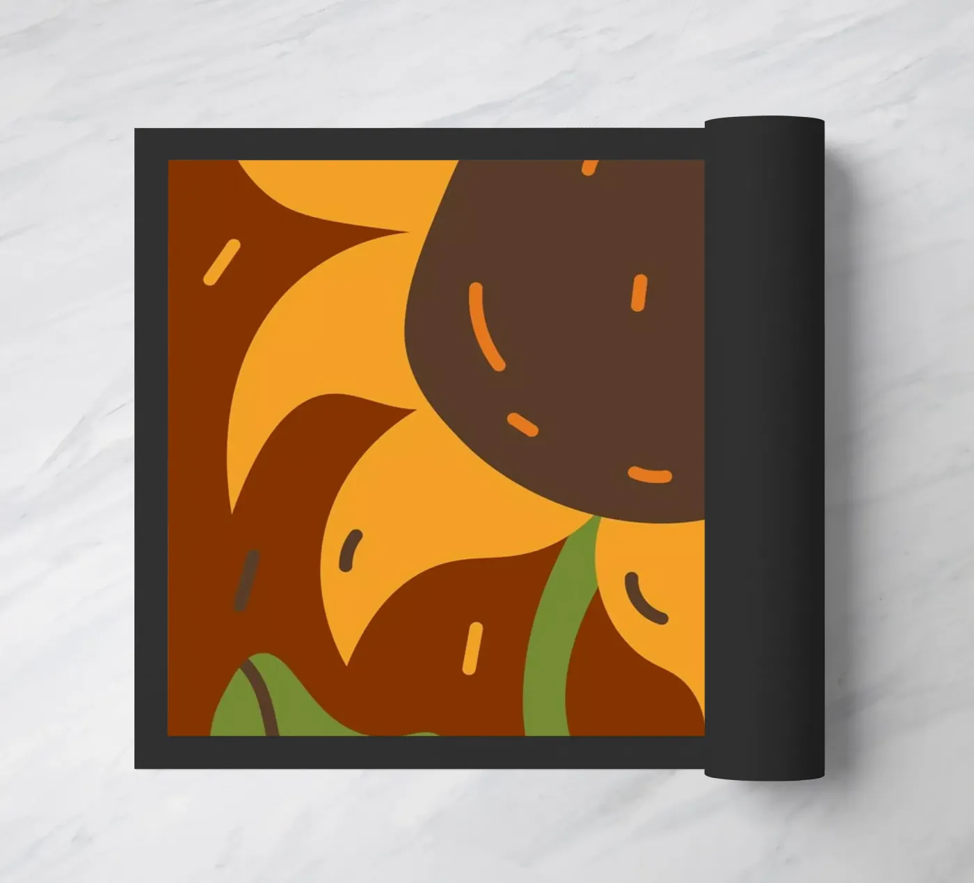 simple sunflower doormat by edsonramosart