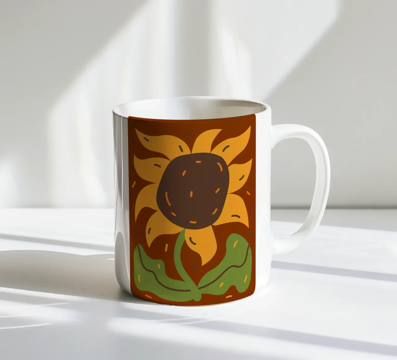 simple sunflower tazza in ceramica da edsonramosart