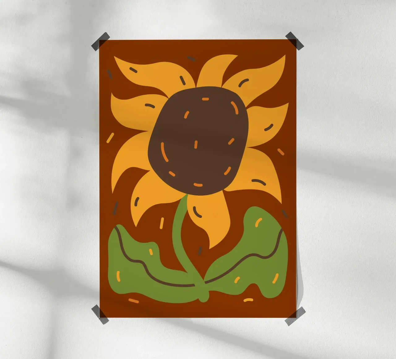 simple sunflower poster da edsonramosart