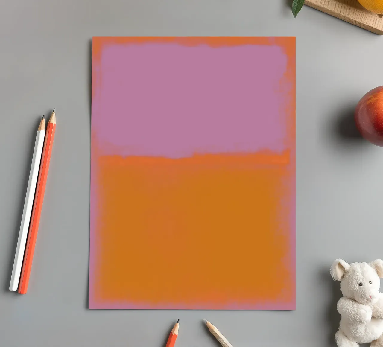 Abstract Scandi Color Field, Mark Rothko-Inspired Minimal foglio adesivo da AbstractCherryPrint