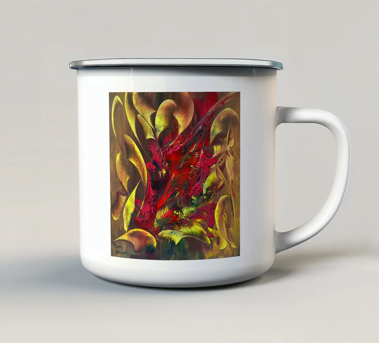 UN'ANIMA PER DUE. tazza in smalto da Little treasures for your home