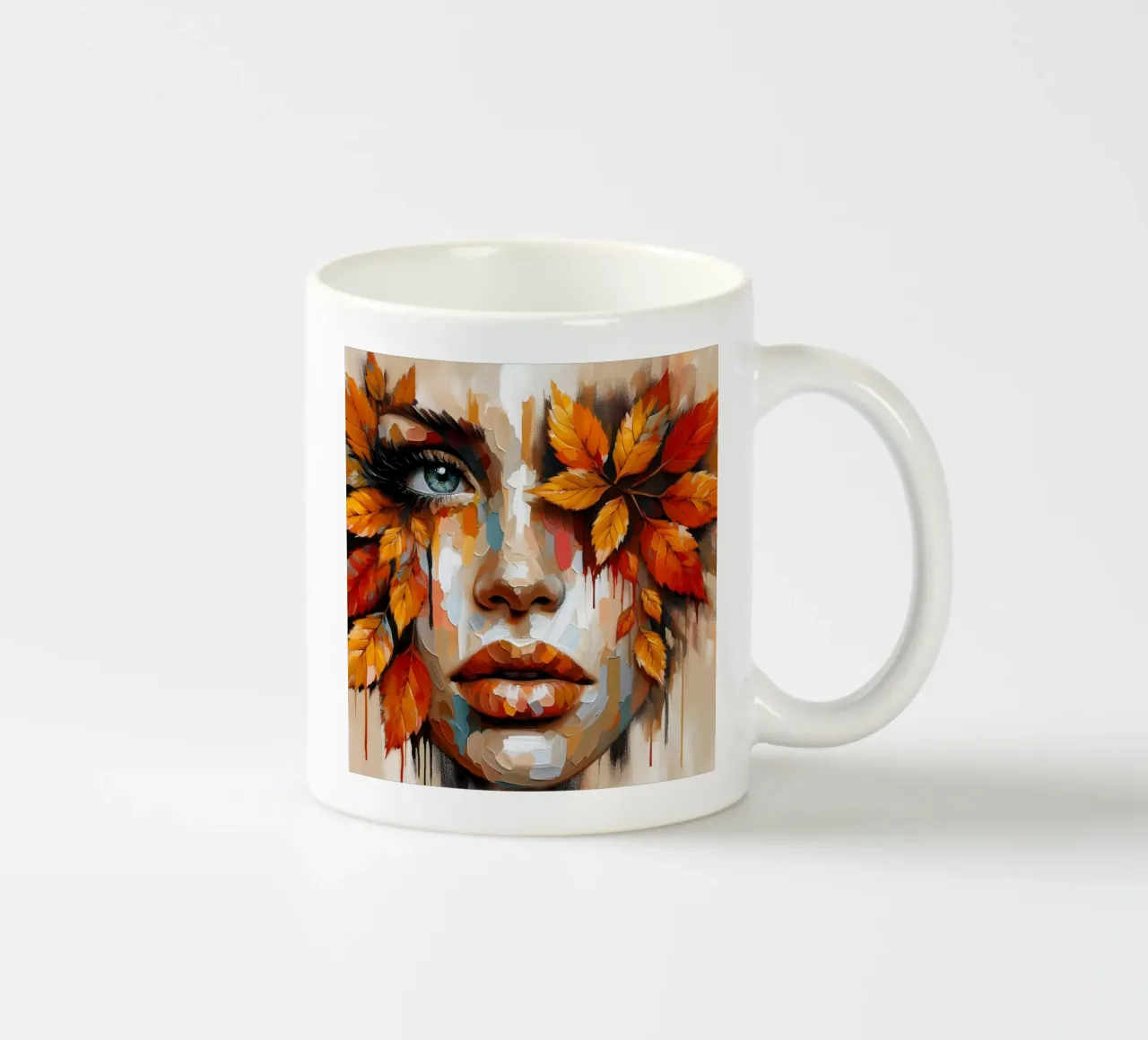 RITRATTO DI FOGLIE CADUTE tazza in ceramica da ARTOMATIC