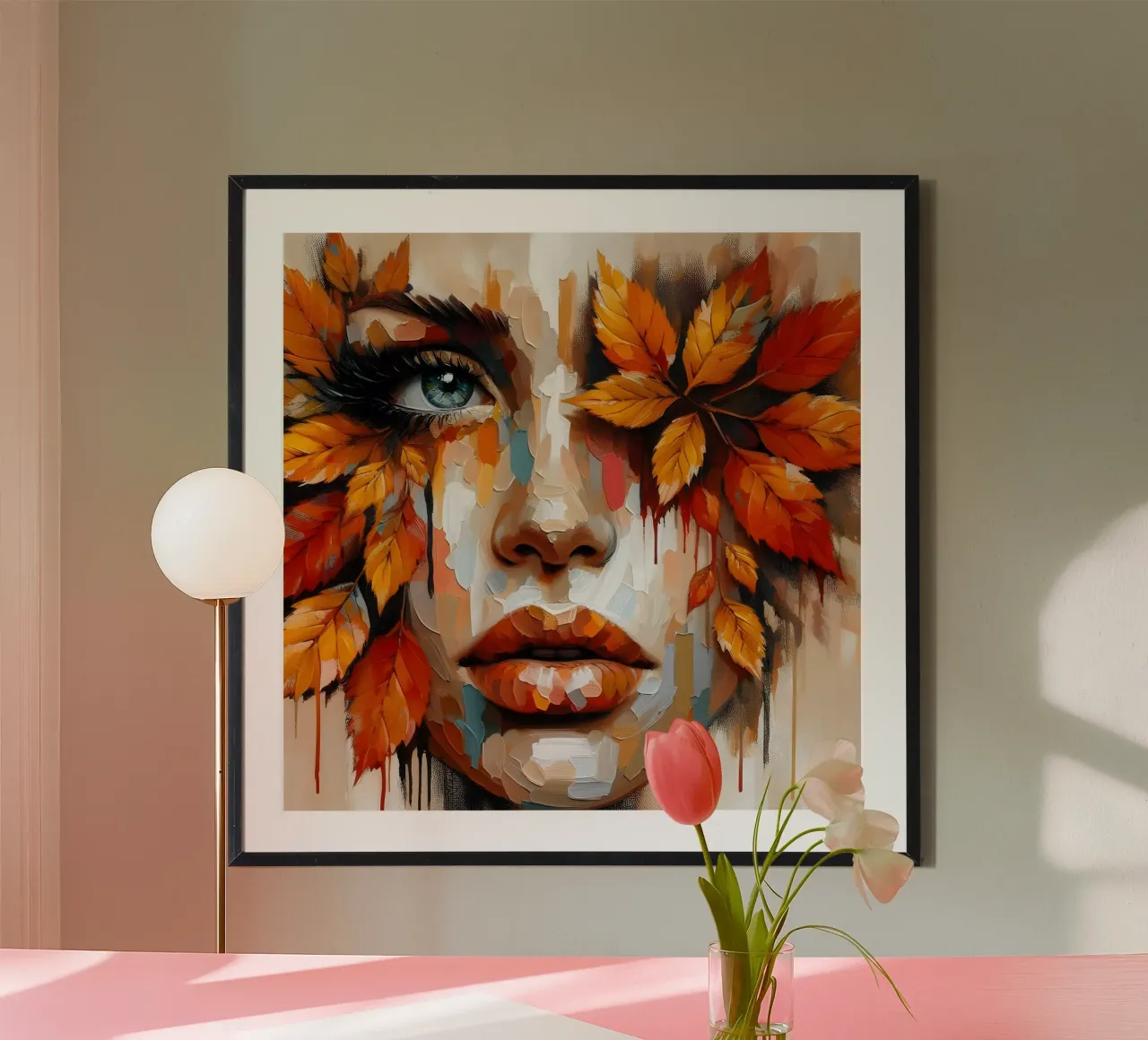 RITRATTO DI FOGLIE CADUTE poster da ARTOMATIC
