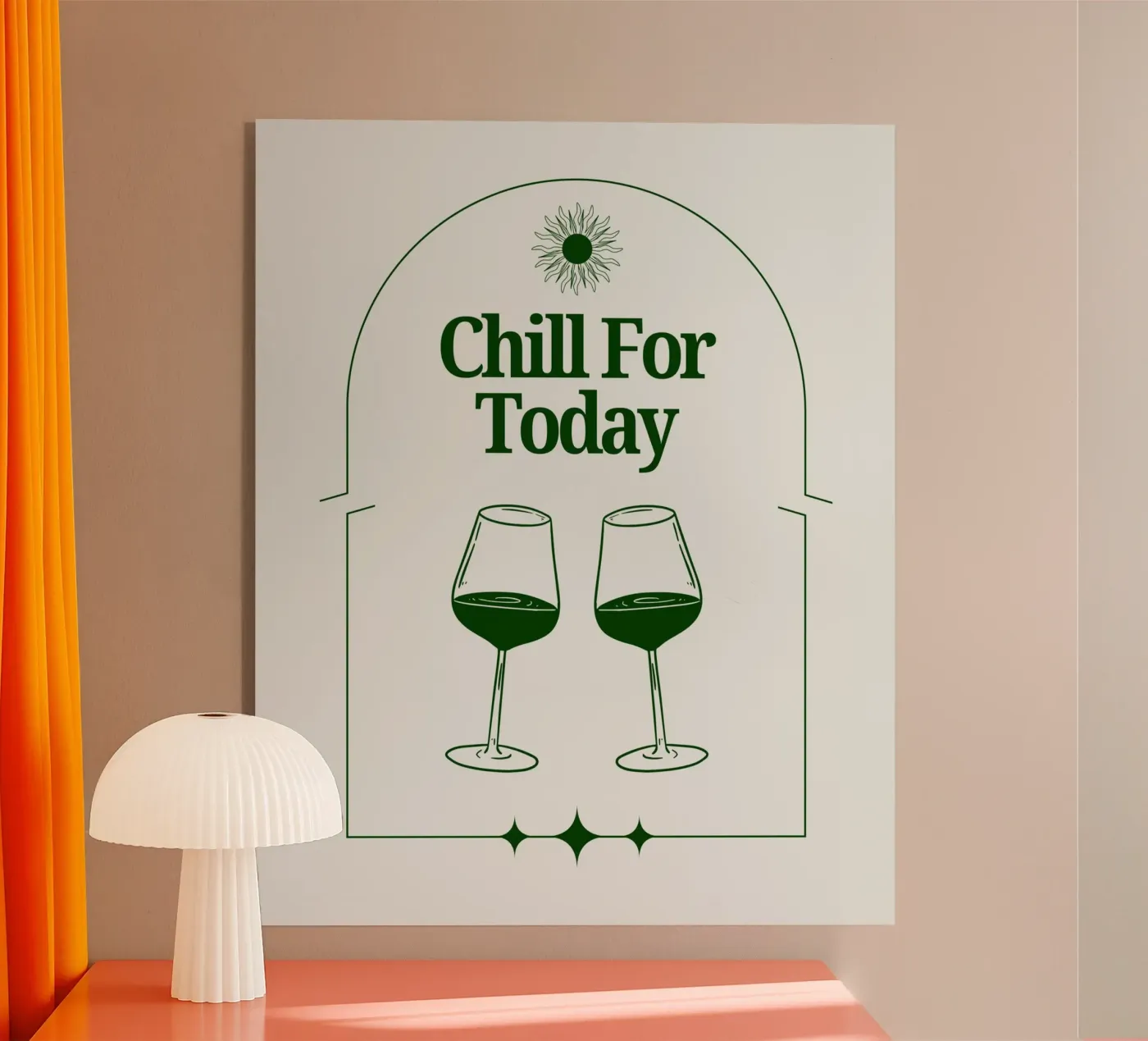 CHILL FOR TODAY plexiglass da THE WINE CLUB