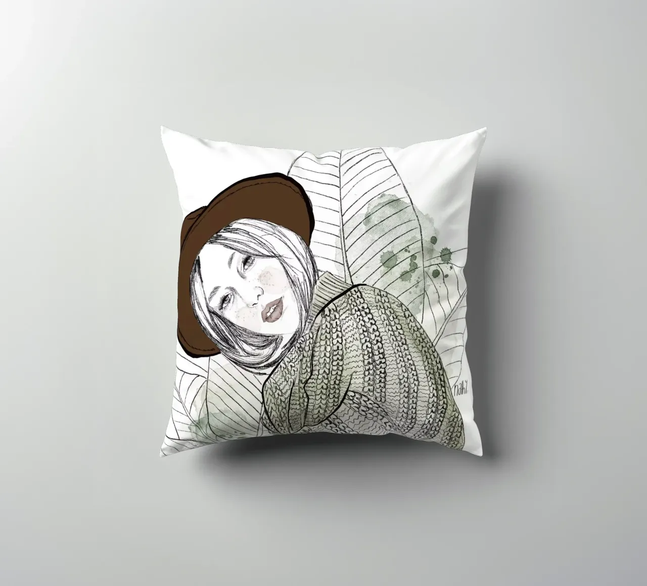 she got the look cuscino da Nathys_illustration