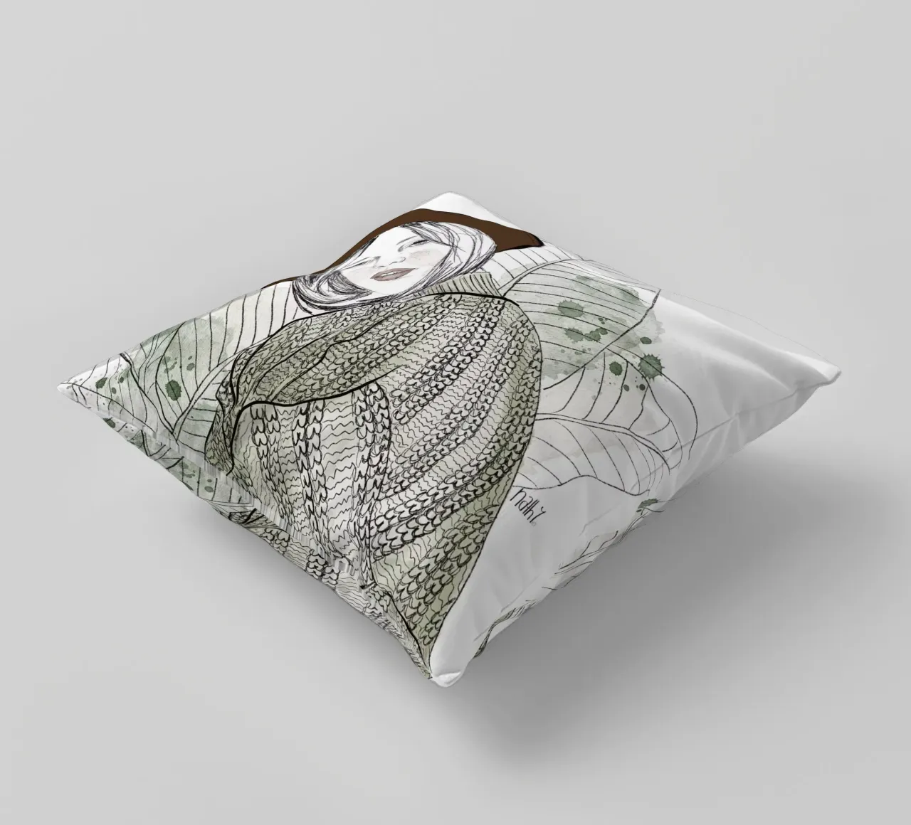 she got the look cuscino da Nathys_illustration