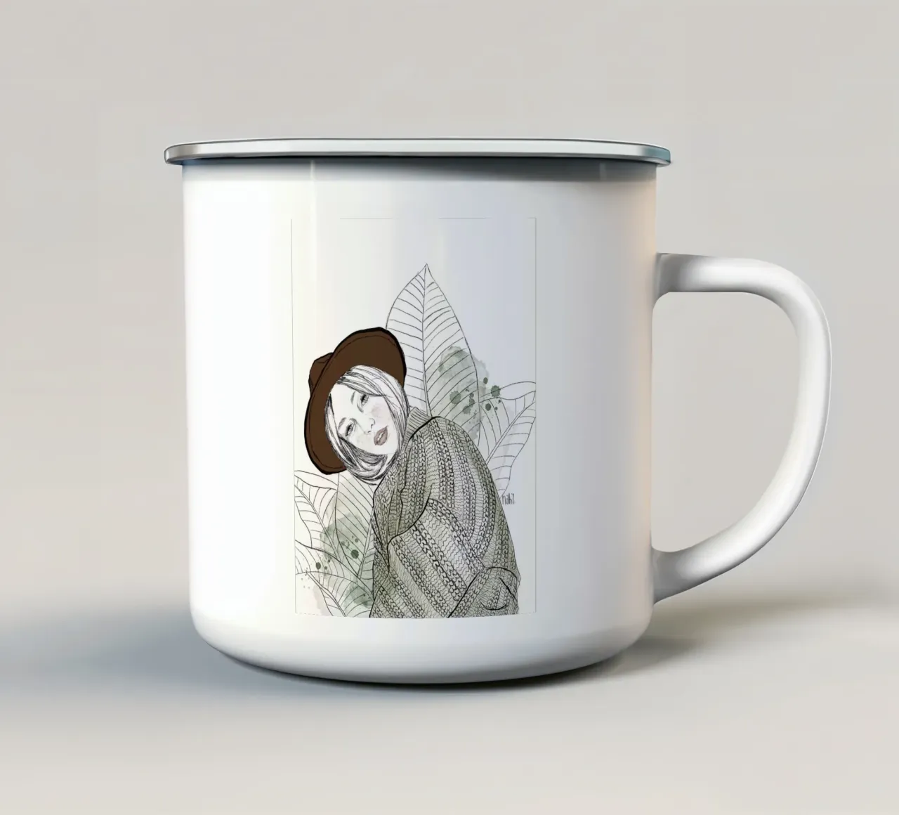 she got the look tazza in smalto da Nathys_illustration