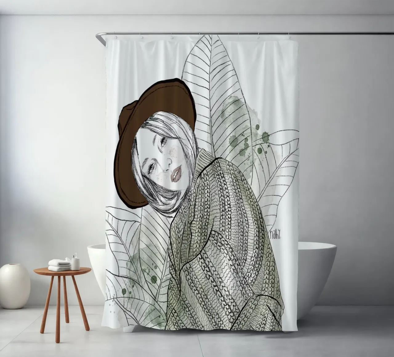 she got the look tenda da doccia da Nathys_illustration