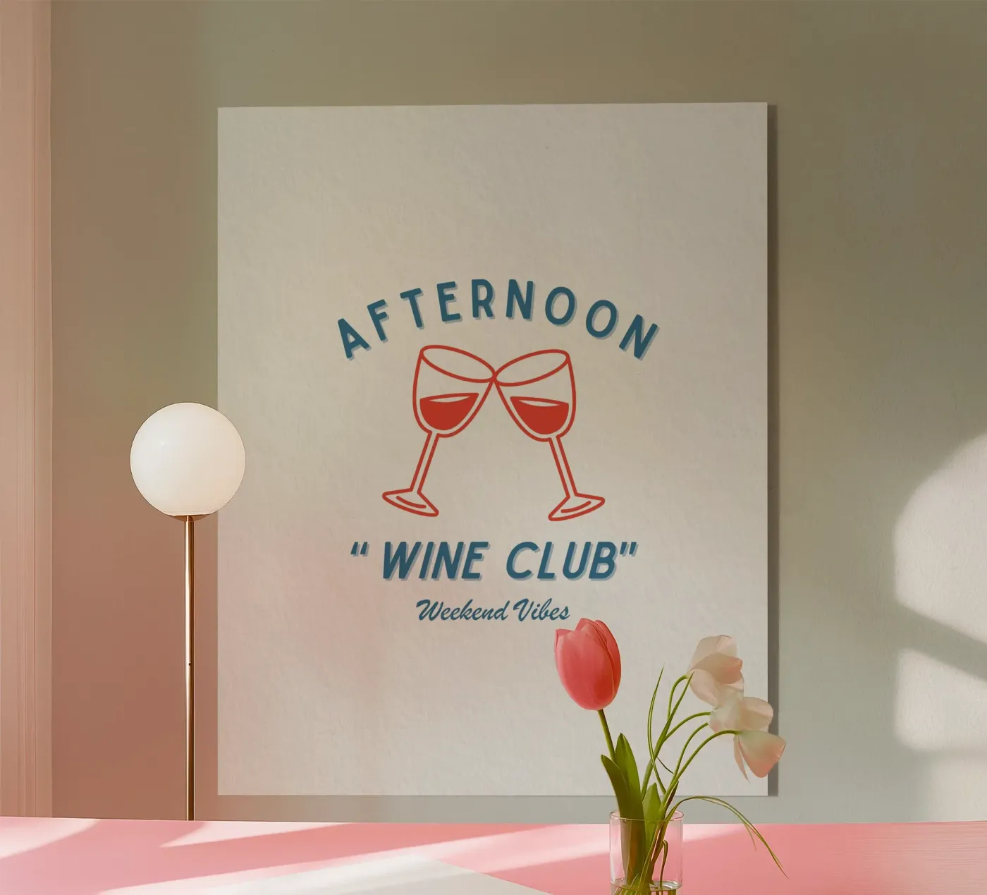 WEEKEND VIBES acryl van THE WINE CLUB