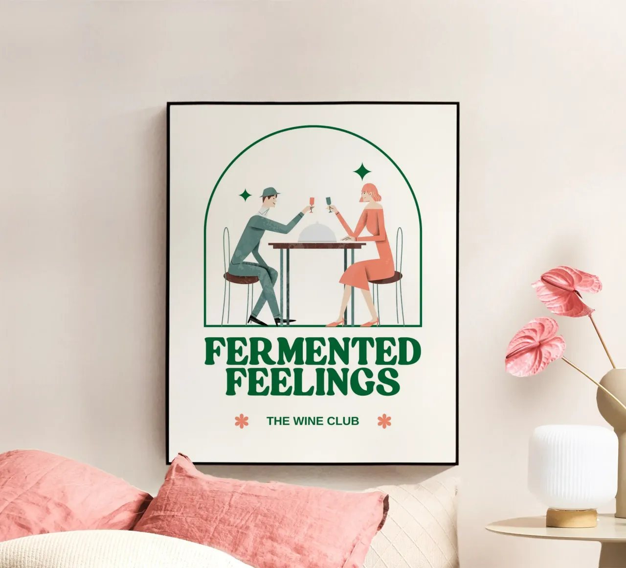 FERMENTED FEELINGS plexiglass da THE WINE CLUB