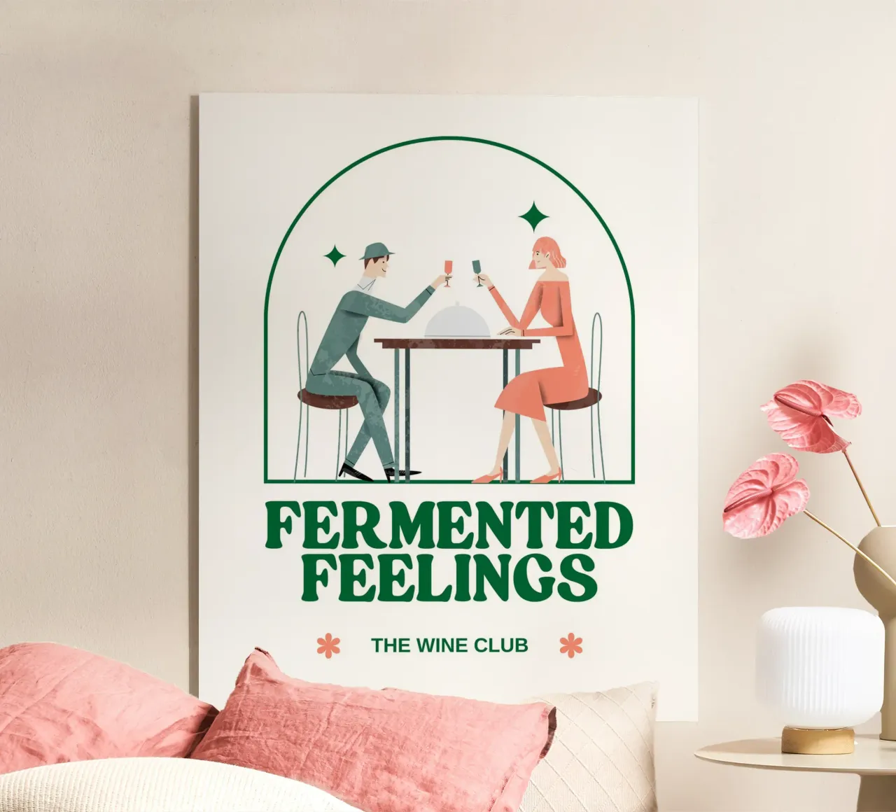 FERMENTED FEELINGS plexiglass da THE WINE CLUB