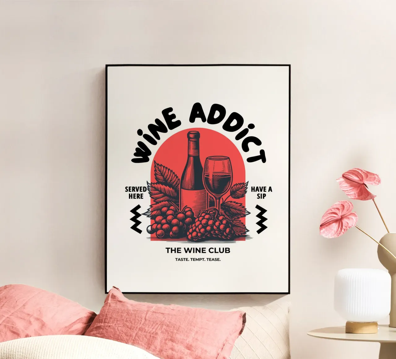 WINE ADDICT plexiglass da THE WINE CLUB