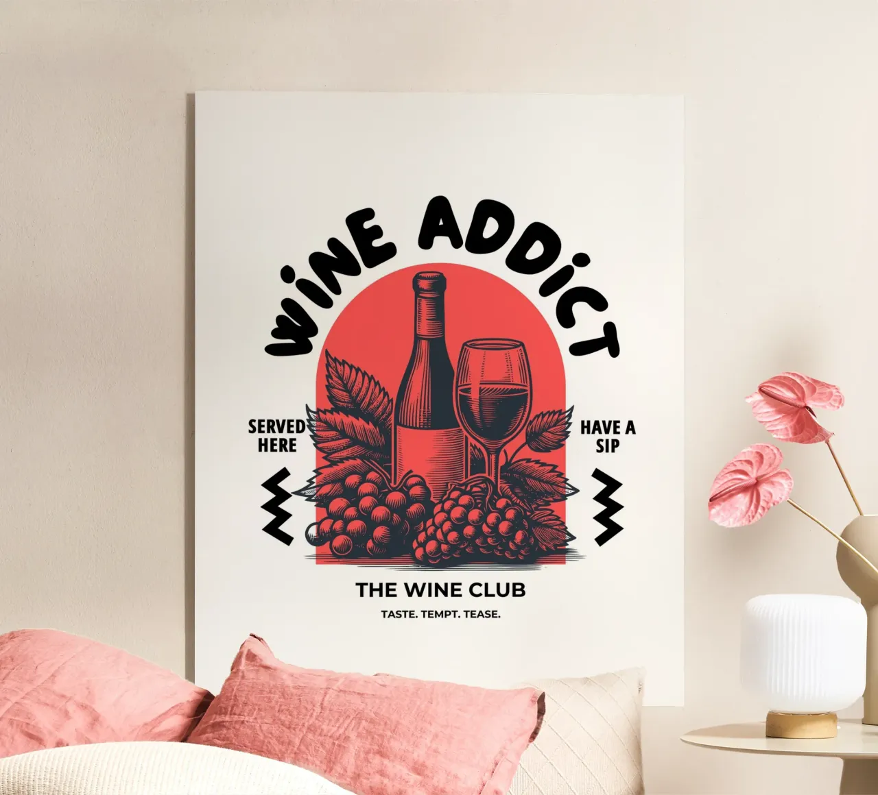 WINE ADDICT plexiglass da THE WINE CLUB