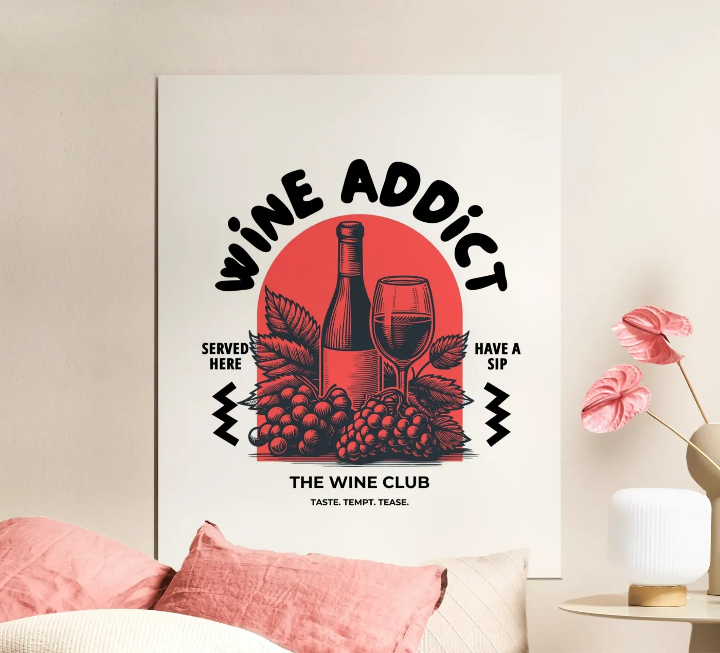 WINE ADDICT poster da THE WINE CLUB