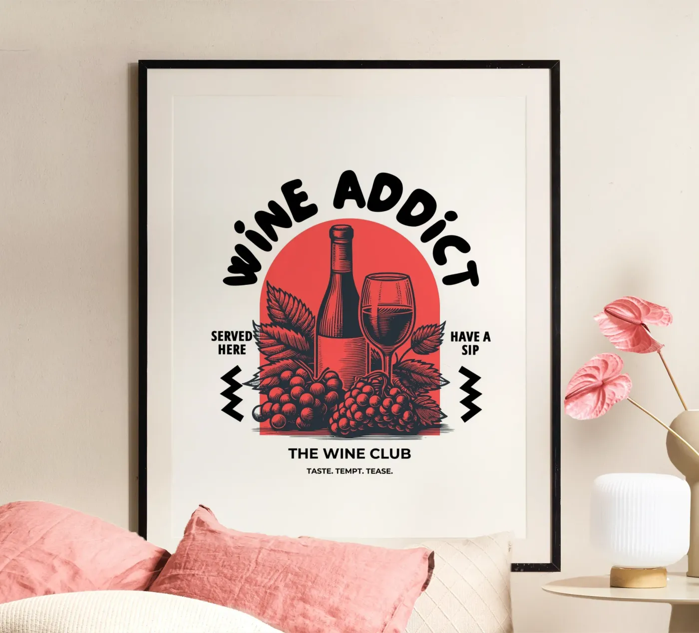 WINE ADDICT poster da THE WINE CLUB