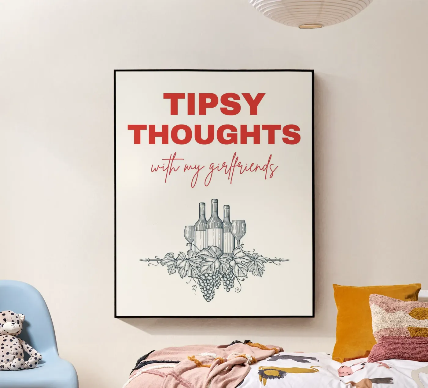 TIPSY THOUGHTS plexiglas de THE WINE CLUB