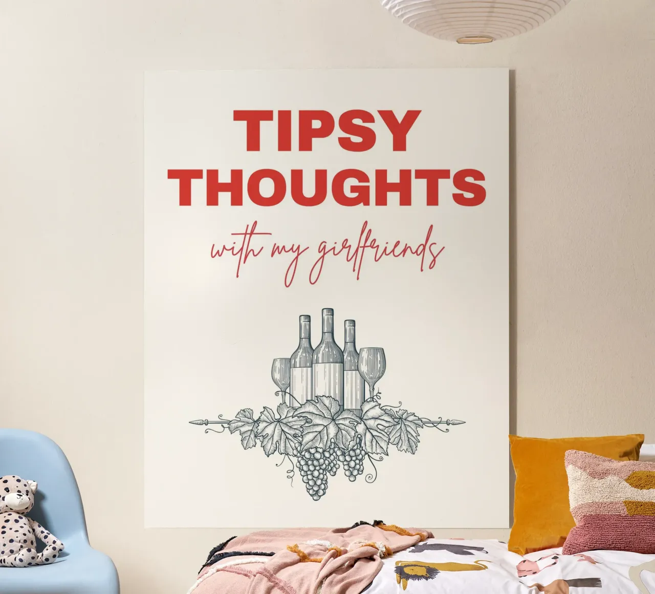 TIPSY THOUGHTS plexiglass da THE WINE CLUB