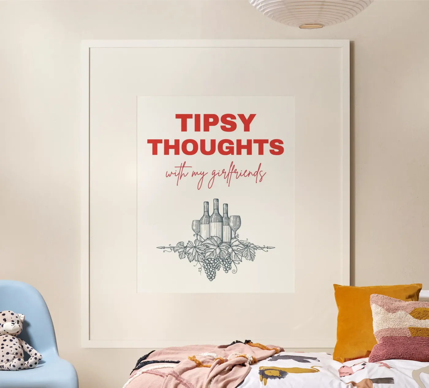 TIPSY THOUGHTS Poster von THE WINE CLUB