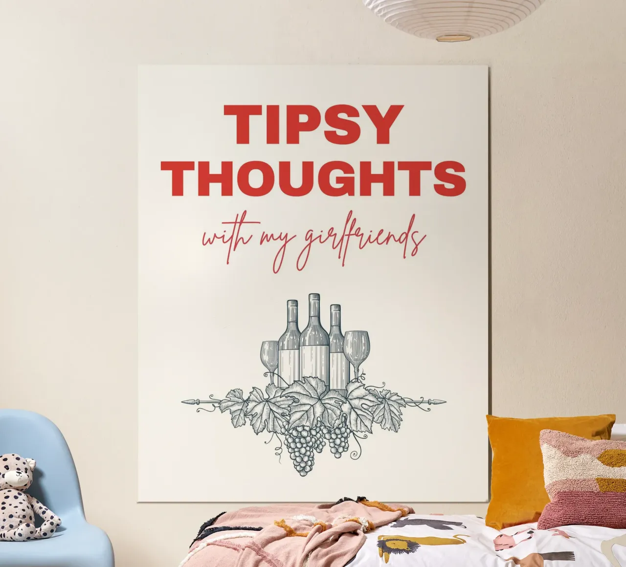 TIPSY THOUGHTS poster da THE WINE CLUB