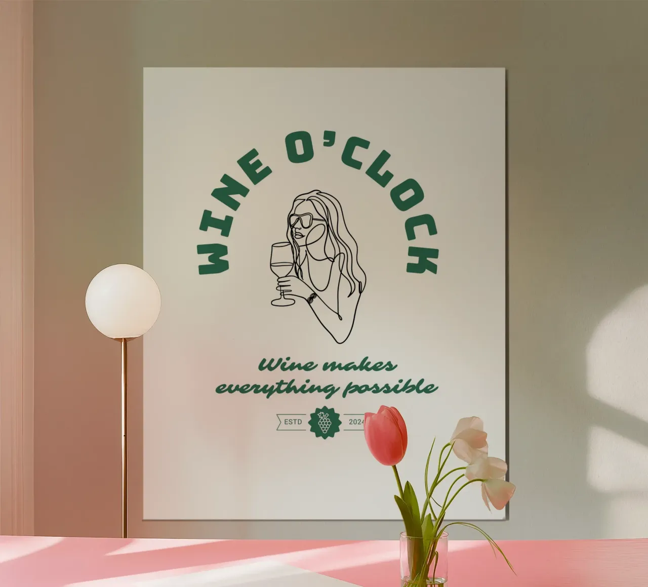 WINE O‘CLOCK poster da THE WINE CLUB