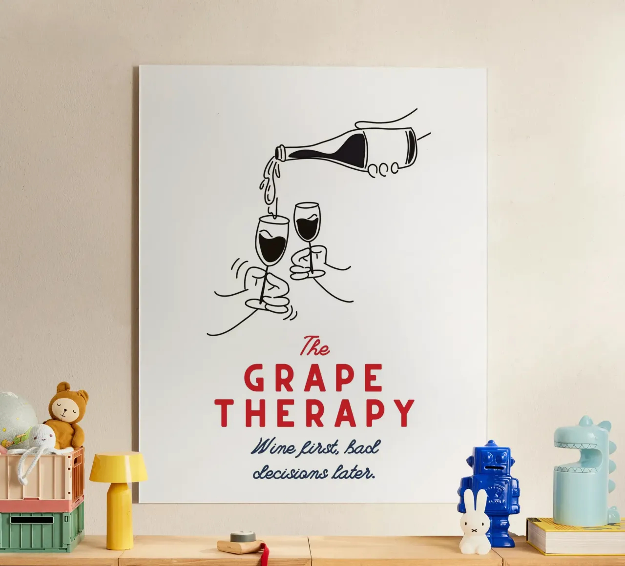 THE GRAPE THERAPY plexiglass da THE WINE CLUB
