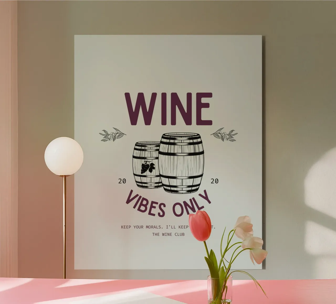 WINE VIBES ONLY alluminio dibond da THE WINE CLUB