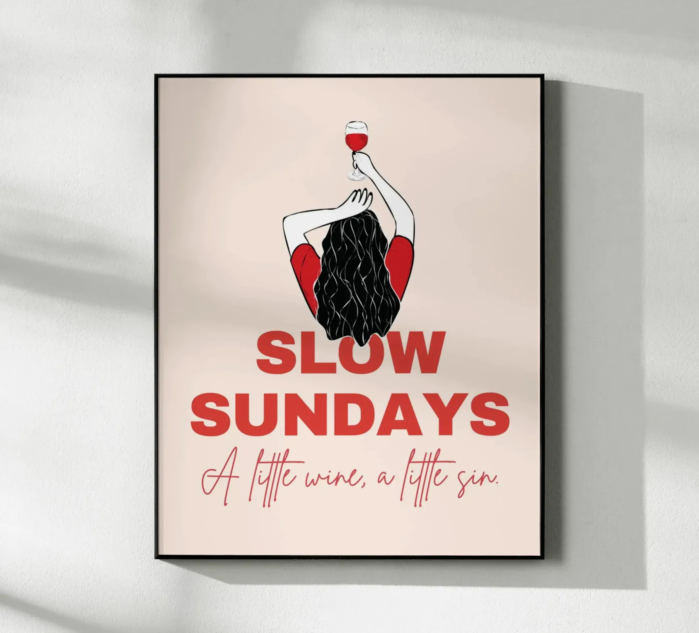 SLOW SUNDAYS plexiglass da THE WINE CLUB