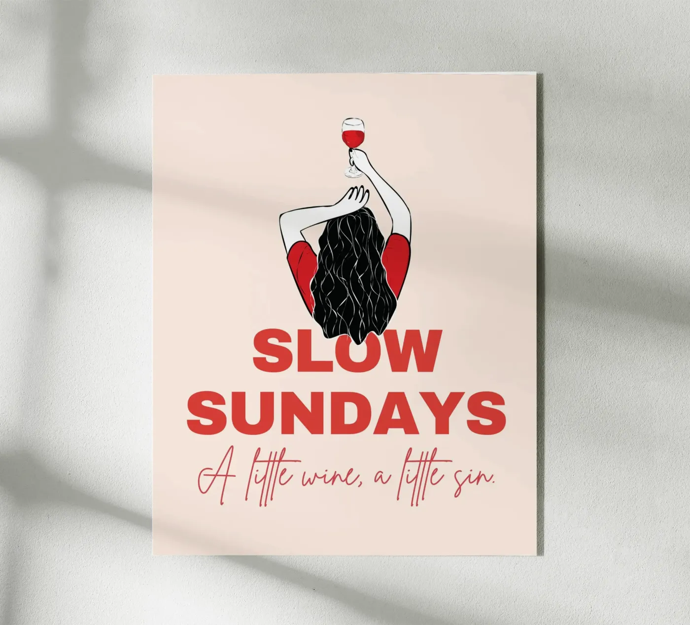 SLOW SUNDAYS plexiglass da THE WINE CLUB