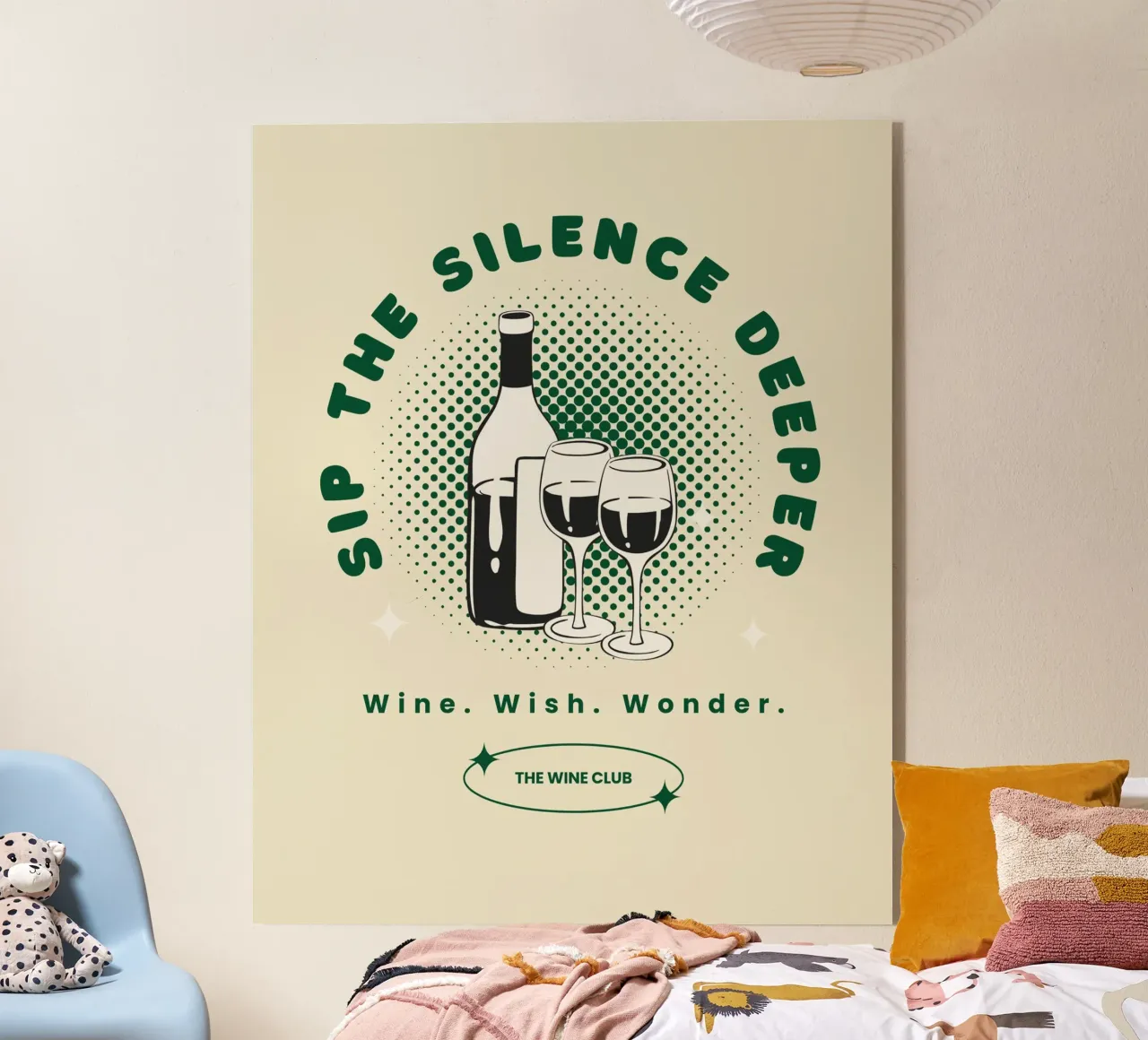 SIP THE SILENCE DEEPER plexiglass da THE WINE CLUB
