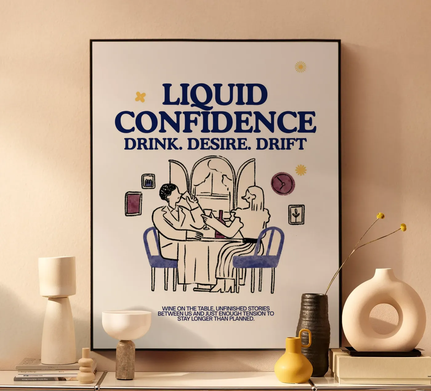 LIQUID CONFIDENCE Acryl-Glas von THE WINE CLUB
