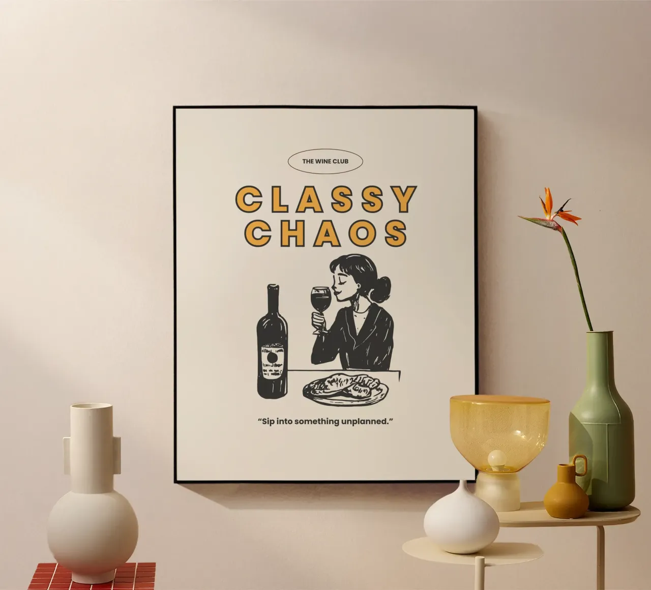 CLASSY CHAOS plexiglass da THE WINE CLUB