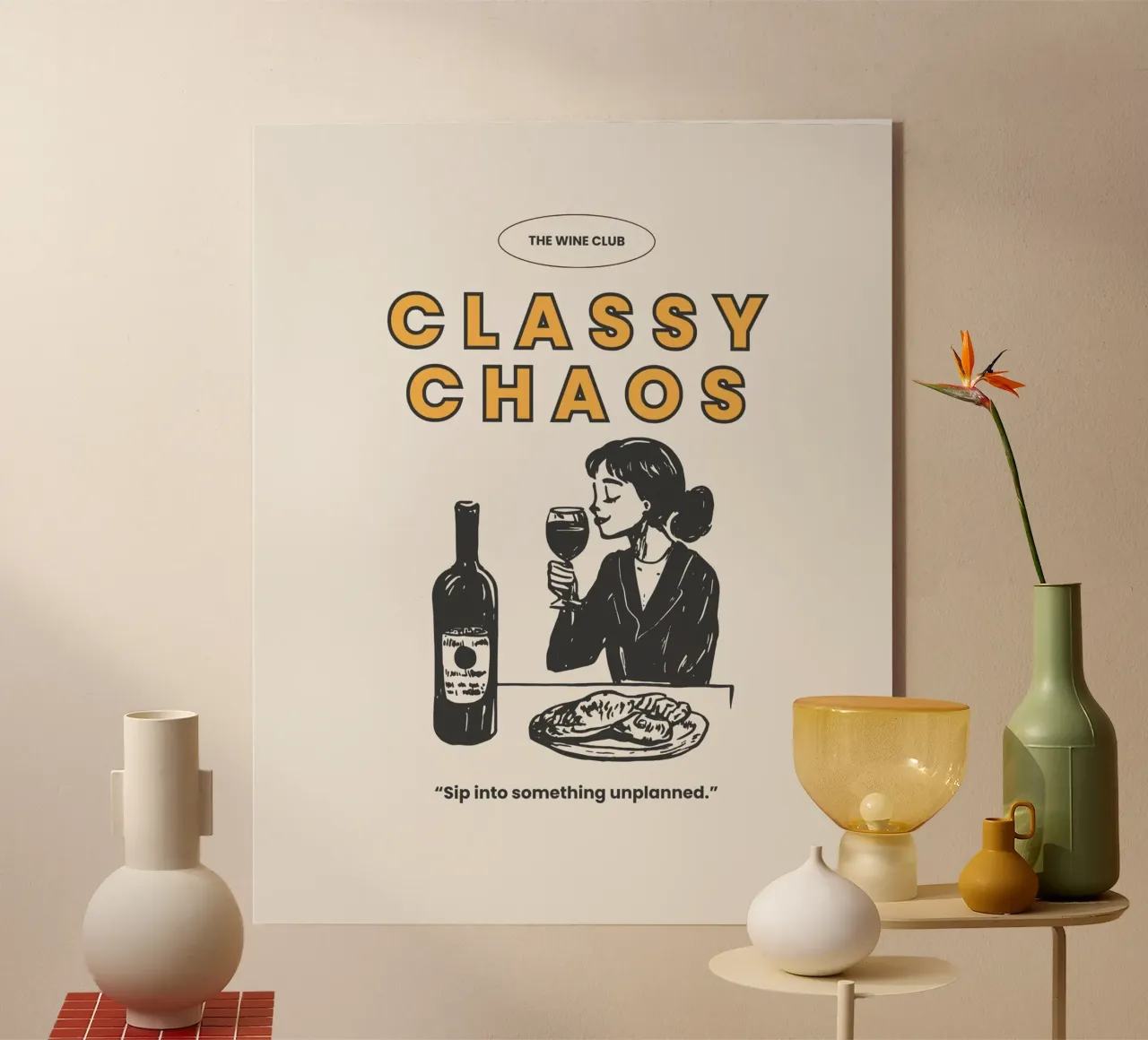 CLASSY CHAOS plexiglass da THE WINE CLUB