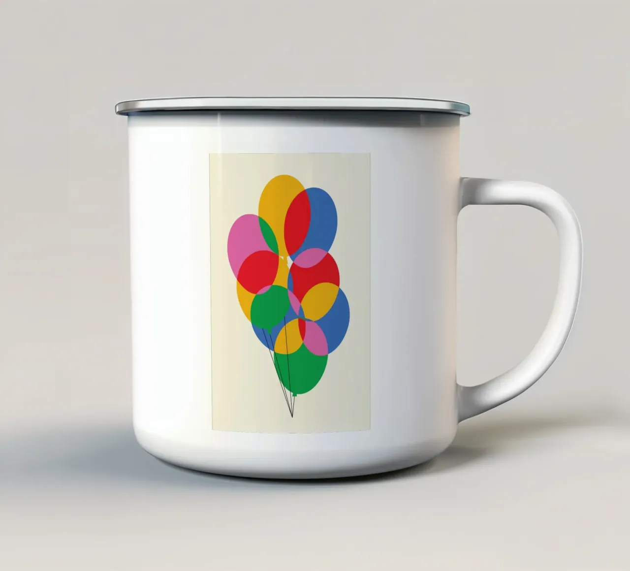 Ballon Arcobaleno colorato tazza in smalto da Studio Fun Boy